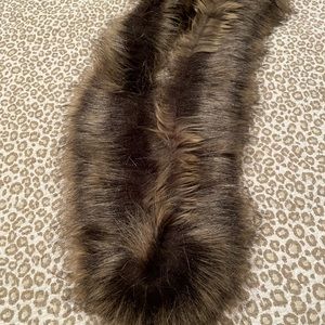 Brown & Black Faux Fur Infiniti Scarf